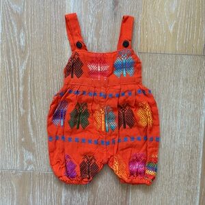 Orange Encanto Frieda Kahlo Mexican / Spanish baby infant Size 12 months romper